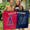 Angels vs Yankees House Divided Flag, MLB House Divided Flag