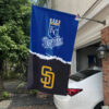 Royals vs Padres House Divided Flag, MLB House Divided Flag