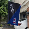 White Sox vs Angels House Divided Flag, MLB House Divided Flag