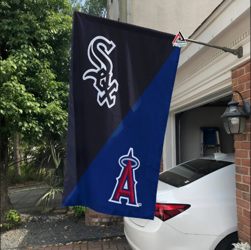 White Sox vs Angels House Divided Flag, MLB House Divided Flag