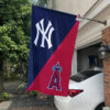 Yankees vs Angels House Divided Flag, MLB House Divided Flag