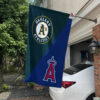 Athletics vs Angels House Divided Flag, MLB House Divided Flag