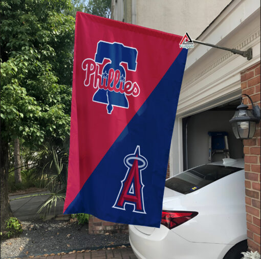 Phillies vs Angels House Divided Flag, MLB House Divided Flag