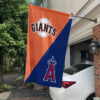 Giants vs Angels House Divided Flag, MLB House Divided Flag