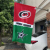 Hurricanes vs Stars House Divided Flag, NHL House Divided Flag