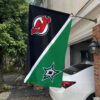 Devils vs Stars House Divided Flag, NHL House Divided Flag