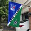 Rangers vs Stars House Divided Flag, NHL House Divided Flag