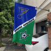 Blues vs Stars House Divided Flag, NHL House Divided Flag
