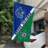 Canucks vs Stars House Divided Flag, NHL House Divided Flag