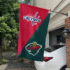 Capitals vs Wild House Divided Flag, NHL House Divided Flag