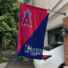 Angels vs Rays House Divided Flag, MLB House Divided Flag