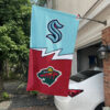 Kraken vs Wild House Divided Flag, NHL House Divided Flag