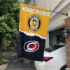 Penguins vs Hurricanes House Divided Flag, NHL House Divided Flag