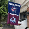 Blue Jackets vs Avalanche House Divided Flag, NHL House Divided Flag