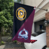 Penguins vs Avalanche House Divided Flag, NHL House Divided Flag