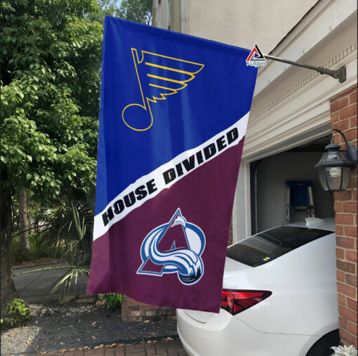 Blues vs Avalanche House Divided Flag, NHL House Divided Flag
