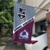 Kings vs Avalanche House Divided Flag, NHL House Divided Flag