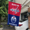 Capitals vs Oilers House Divided Flag, NHL House Divided Flag