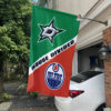 Stars vs Oilers House Divided Flag, NHL House Divided Flag