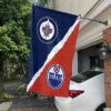Jets vs Oilers House Divided Flag, NHL House Divided Flag