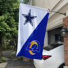 Cowboys vs Rams House Divided Flag, NFL House Divided Flag