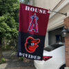 Angels vs Orioles House Divided Flag, MLB House Divided Flag