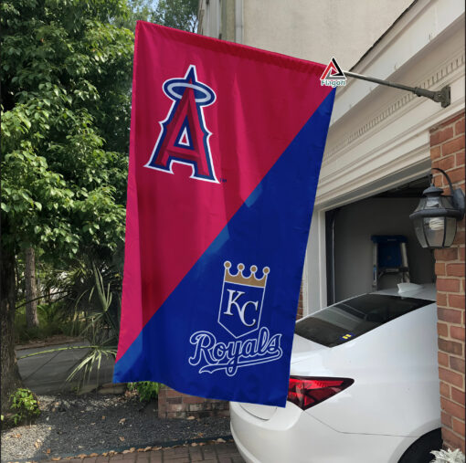 Angels vs Royals House Divided Flag, MLB House Divided Flag