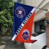 Astros vs Mets House Divided Flag, MLB House Divided Flag