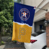 Astros vs Pirates House Divided Flag, MLB House Divided Flag