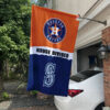 Astros vs Mariners House Divided Flag, MLB House Divided Flag