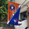 Astros vs Blue Jays House Divided Flag, MLB House Divided Flag