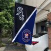 White Sox vs Astros House Divided Flag, MLB House Divided Flag