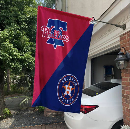 Phillies vs Astros House Divided Flag, MLB House Divided Flag