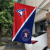 Blue Jays vs Astros House Divided Flag, MLB House Divided Flag
