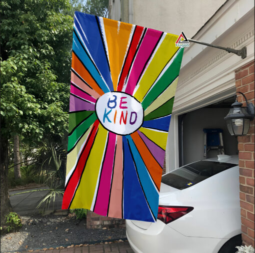 Be Kind Rainbow Garden Flag, LGBT Community House Flag