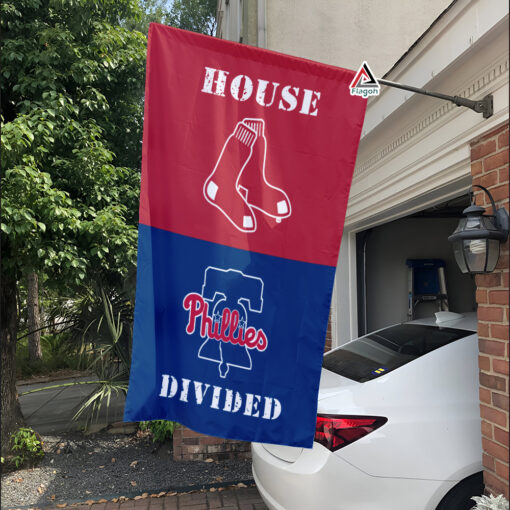 Red Sox vs Phillies House Divided Flag, MLB House Divided Flag