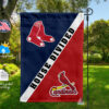 Red Sox vs Cardinals House Divided Flag, MLB House Divided Flag