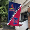 2 Cardinals vs Phillies House Divided Flag MLB House Divided Flag