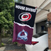 Hurricanes vs Avalanche House Divided Flag, NHL House Divided Flag