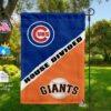 Cubs vs Giants House Divided Flag, MLB House Divided Flag