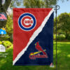 Cubs vs Cardinals House Divided Flag, MLB House Divided Flag