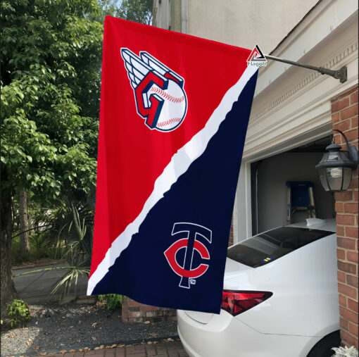 Guardians vs Twins House Divided Flag, MLB House Divided Flag