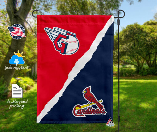 Guardians vs Cardinals House Divided Flag, MLB House Divided Flag