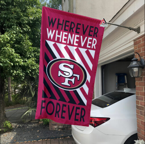 San Francisco 49ers Forever Fan Flag, NFL Sport Fans Outdoor Flag