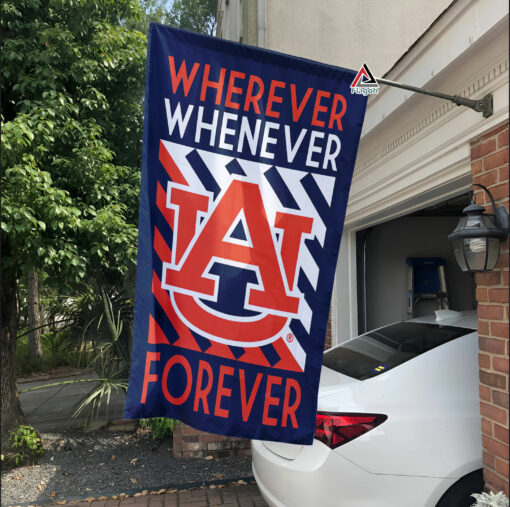 Auburn Tigers Forever Fan Flag, NCAA Sport Fans Outdoor Flag