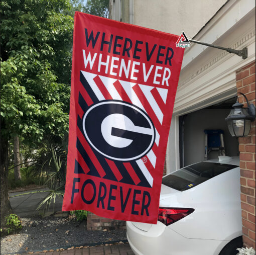 Georgia Bulldogs Forever Fan Flag, NCAA Sport Fans Outdoor Flag