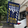 Michigan Wolverines Forever Fan Flag, NCAA Sport Fans Outdoor Flag