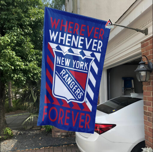 New York Rangers Forever Fan Flag, NHL Sport Fans Outdoor Flag