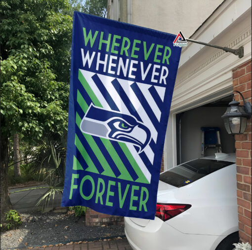 Seattle Seahawks Forever Fan Flag, NFL Sport Fans Outdoor Flag
