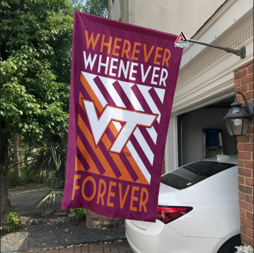 Virginia Tech Hokies Forever Fan Flag, NCAA Sport Fans Outdoor Flag